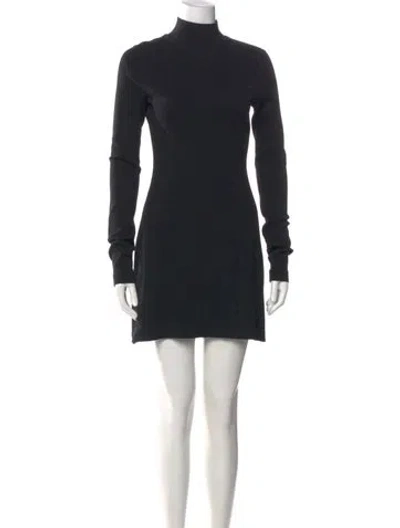 Pre-owned Re/done X Hanes Turtleneck Mini Dress In Black