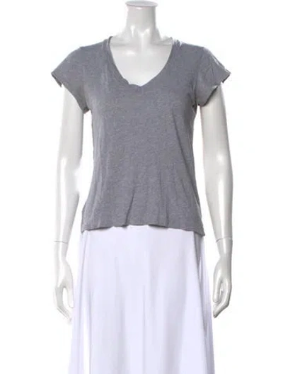 Pre-owned Re/done X Hanes V-neck Short Sleeve T-shirt In Gray
