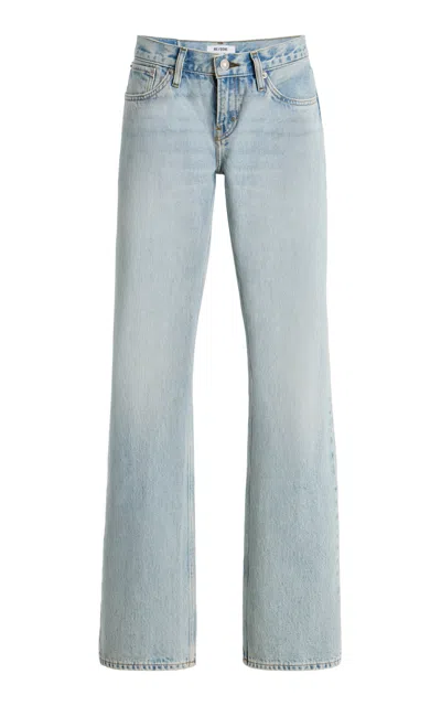 Re/done X Kaia Gerber Grayson Rigid Mid-rise Straight-leg Jeans In Light Wash