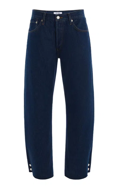 Re/done X Kaia Gerber Nico Rigid Low-rise Wide-leg Jeans In Dark Wash