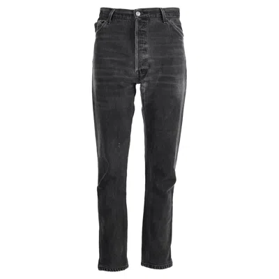 Re/done X Levi's High-rise Distressed Jeans In Black Cotton