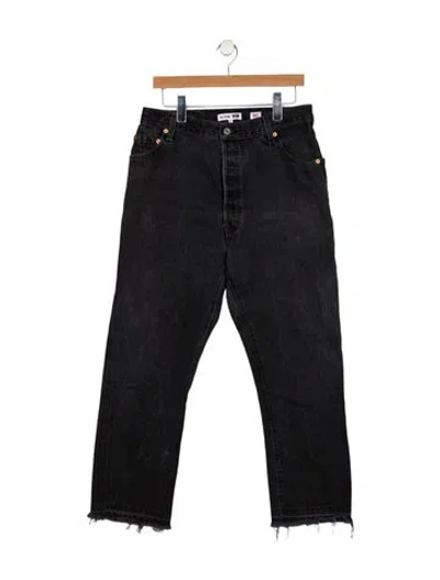 Pre-owned Re/done X Levi's High-rise Straight Leg Jeans In Black