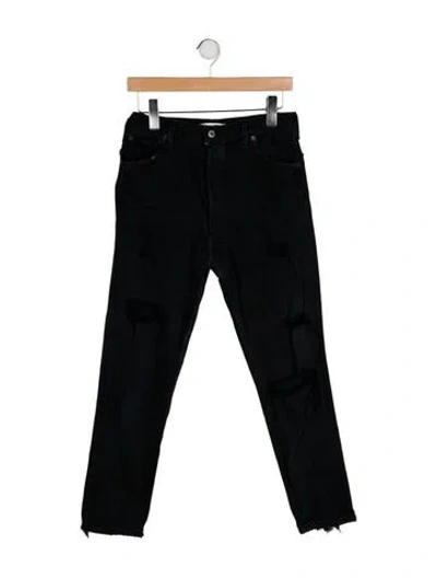 Pre-owned Re/done X Levi's High-rise Straight Leg Jeans In Black
