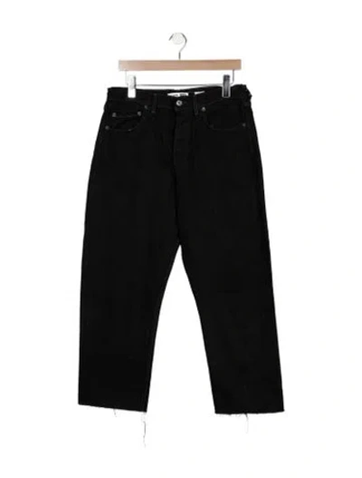 Pre-owned Re/done X Levi's High-rise Straight Leg Jeans In Black