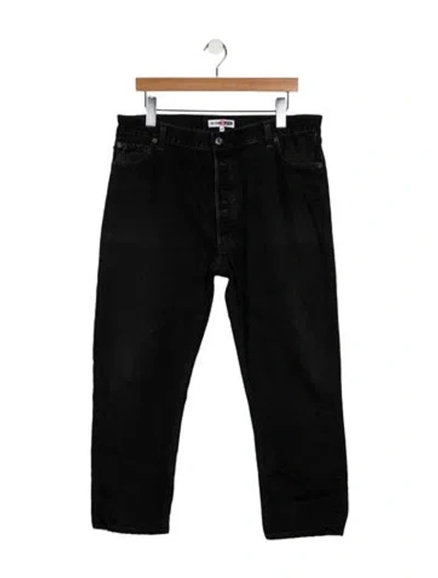 Pre-owned Re/done X Levi's High-rise Straight Leg Jeans In Black