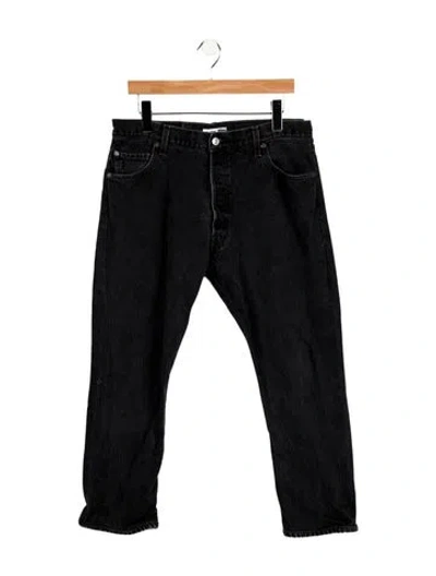Pre-owned Re/done X Levi's High-rise Straight Leg Jeans In Black