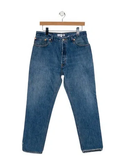 Pre-owned Re/done X Levi's High-rise Straight Leg Jeans In Blue