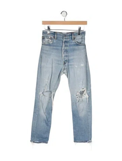 Pre-owned Re/done X Levi's High-rise Straight Leg Jeans In Blue