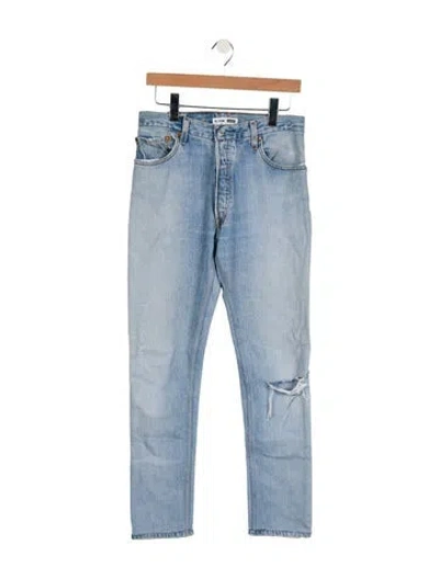 Pre-owned Re/done X Levi's High-rise Straight Leg Jeans In Blue
