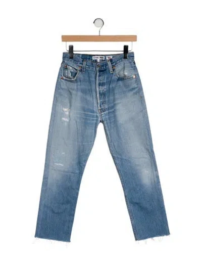 Pre-owned Re/done X Levi's High-rise Straight Leg Jeans In Blue