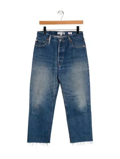 Pre-owned Re/done X Levi's High-rise Straight Leg Jeans In Blue