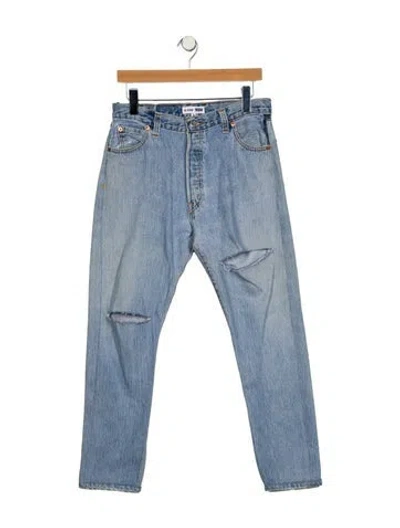 Pre-owned Re/done X Levi's High-rise Straight Leg Jeans In Blue