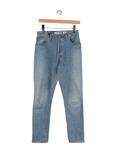 Pre-owned Re/done X Levi's High-rise Straight Leg Jeans In Blue