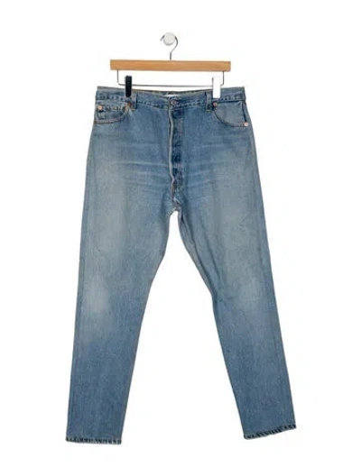 Pre-owned Re/done X Levi's High-rise Straight Leg Jeans In Blue