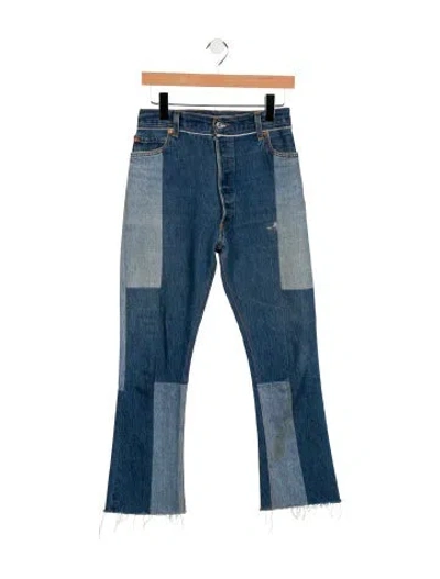 Pre-owned Re/done X Levi's High-rise Straight Leg Jeans In Blue