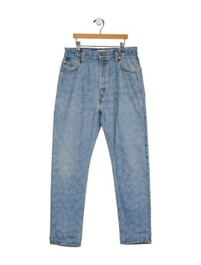 Pre-owned Re/done X Levi's High-rise Straight Leg Jeans In Blue