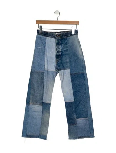 Pre-owned Re/done X Levi's High-rise Straight Leg Jeans In Blue