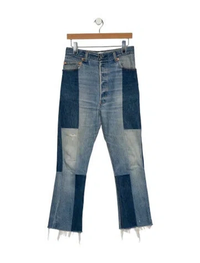 Pre-owned Re/done X Levi's High-rise Straight Leg Jeans In Blue