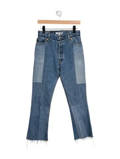 Pre-owned Re/done X Levi's High-rise Straight Leg Jeans In Blue