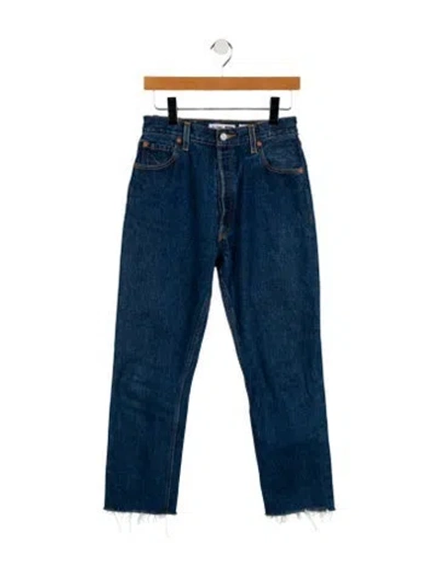 Pre-owned Re/done X Levi's High-rise Straight Leg Jeans In Blue