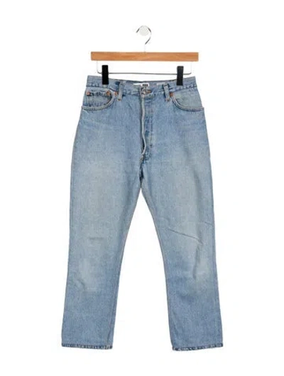 Pre-owned Re/done X Levi's High-rise Straight Leg Jeans In Blue