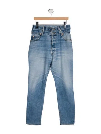 Pre-owned Re/done X Levi's High-rise Straight Leg Jeans In Blue