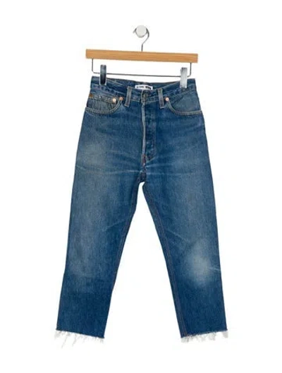 Pre-owned Re/done X Levi's High-rise Straight Leg Jeans In Blue