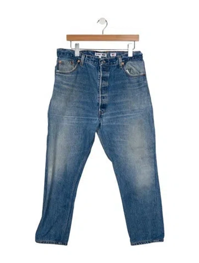 Pre-owned Re/done X Levi's High-rise Straight Leg Jeans In Blue