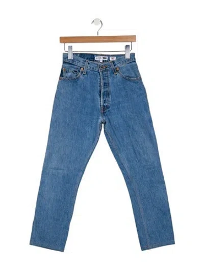 Pre-owned Re/done X Levi's High-rise Straight Leg Jeans In Blue