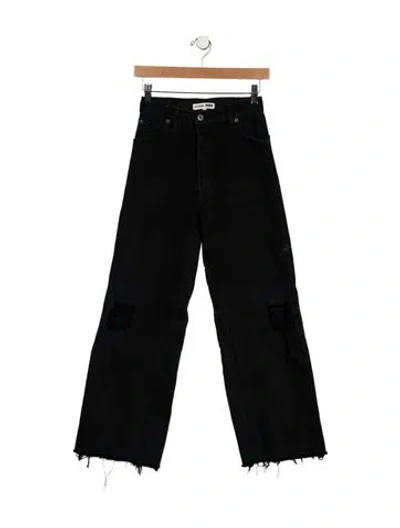Pre-owned Re/done X Levi's High-rise Wide Leg Jeans In Black