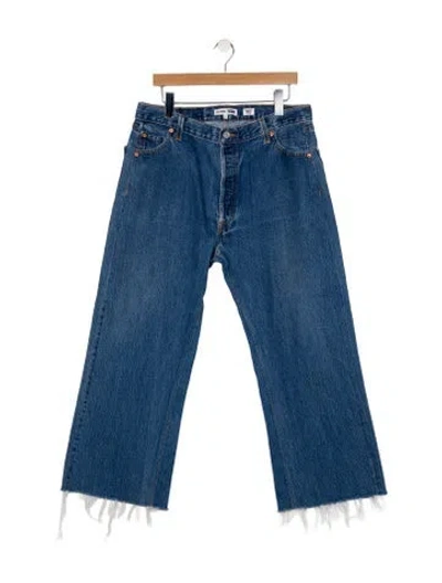 Pre-owned Re/done X Levi's High-rise Wide Leg Jeans In Blue