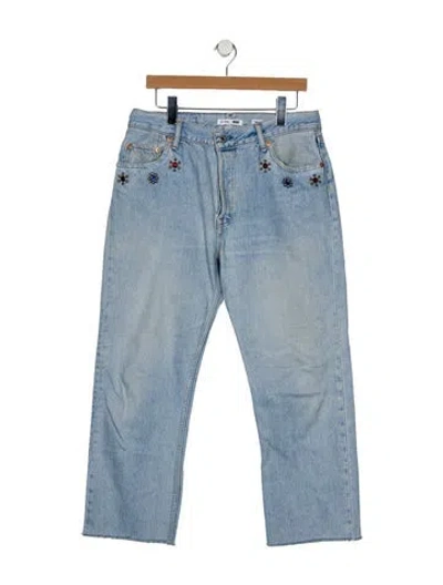Pre-owned Re/done X Levi's High-rise Wide Leg Jeans In Blue