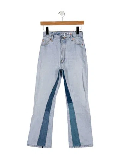 Pre-owned Re/done X Levi's High-rise Wide Leg Jeans In Blue