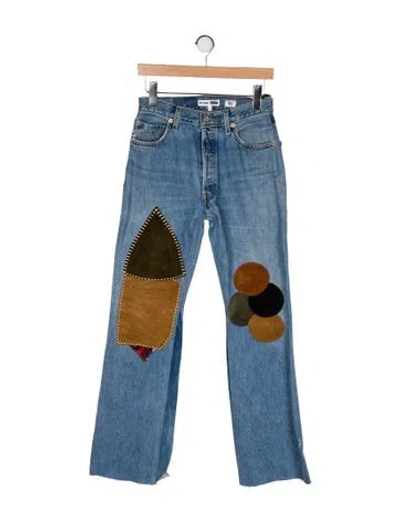 Pre-owned Re/done X Levi's High-rise Wide Leg Jeans In Blue