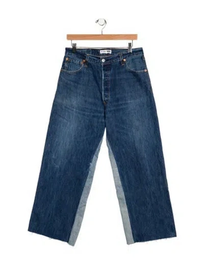 Pre-owned Re/done X Levi's High-rise Wide Leg Jeans In Blue