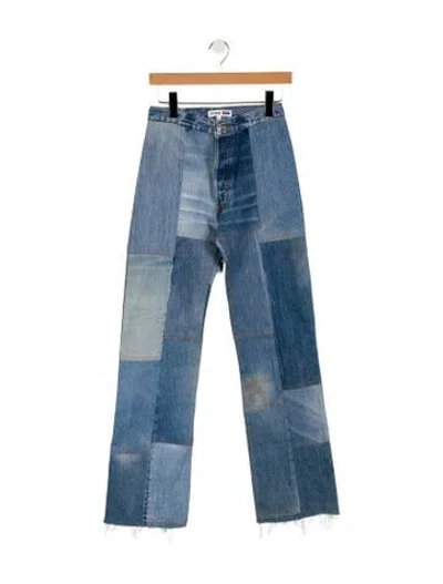 Pre-owned Re/done X Levi's High-rise Wide Leg Jeans In Blue