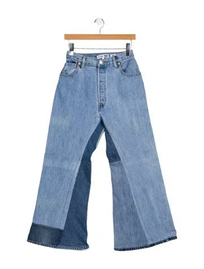 Pre-owned Re/done X Levi's High-rise Wide Leg Jeans In Blue