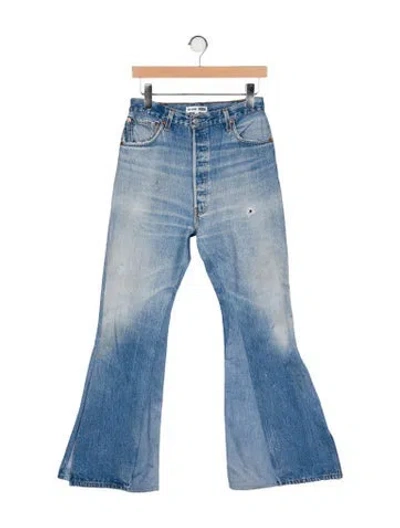Pre-owned Re/done X Levi's High-rise Wide Leg Jeans In Blue