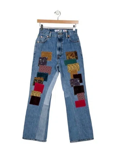 Pre-owned Re/done X Levi's High-rise Wide Leg Jeans In Blue