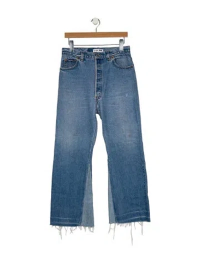 Pre-owned Re/done X Levi's High-rise Wide Leg Jeans In Blue