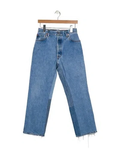 Pre-owned Re/done X Levi's High-rise Wide Leg Jeans In Blue