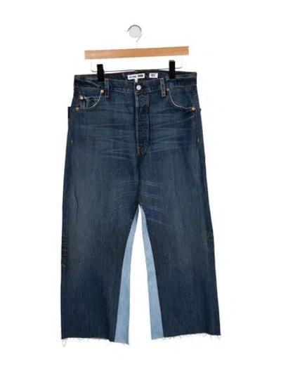 Pre-owned Re/done X Levi's High-rise Wide Leg Jeans W/ Tags In Blue