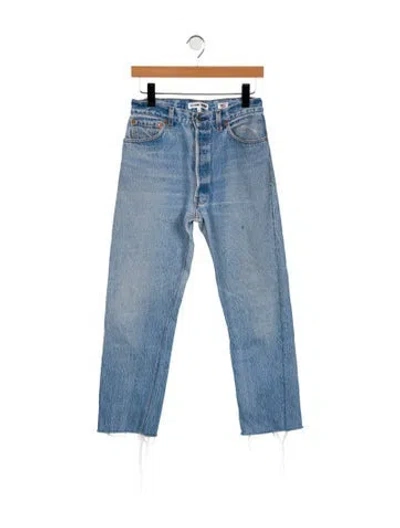 Pre-owned Re/done X Levi's Low-rise Straight Leg Jeans In Blue