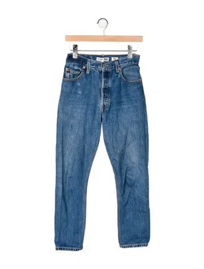 Pre-owned Re/done X Levi's Mid-rise Skinny Leg Jeans In Blue