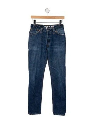 Pre-owned Re/done X Levi's Mid-rise Skinny Leg Jeans In Blue