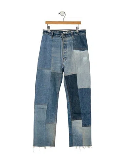 Pre-owned Re/done X Levi's Mid-rise Straight Leg Jeans In Blue