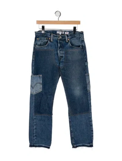 Pre-owned Re/done X Levi's Mid-rise Straight Leg Jeans In Blue