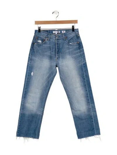 Pre-owned Re/done X Levi's Mid-rise Straight Leg Jeans In Blue