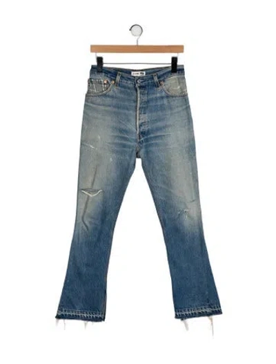 Pre-owned Re/done X Levi's Mid-rise Straight Leg Jeans In Blue