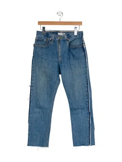 Pre-owned Re/done X Levi's Mid-rise Straight Leg Jeans In Blue